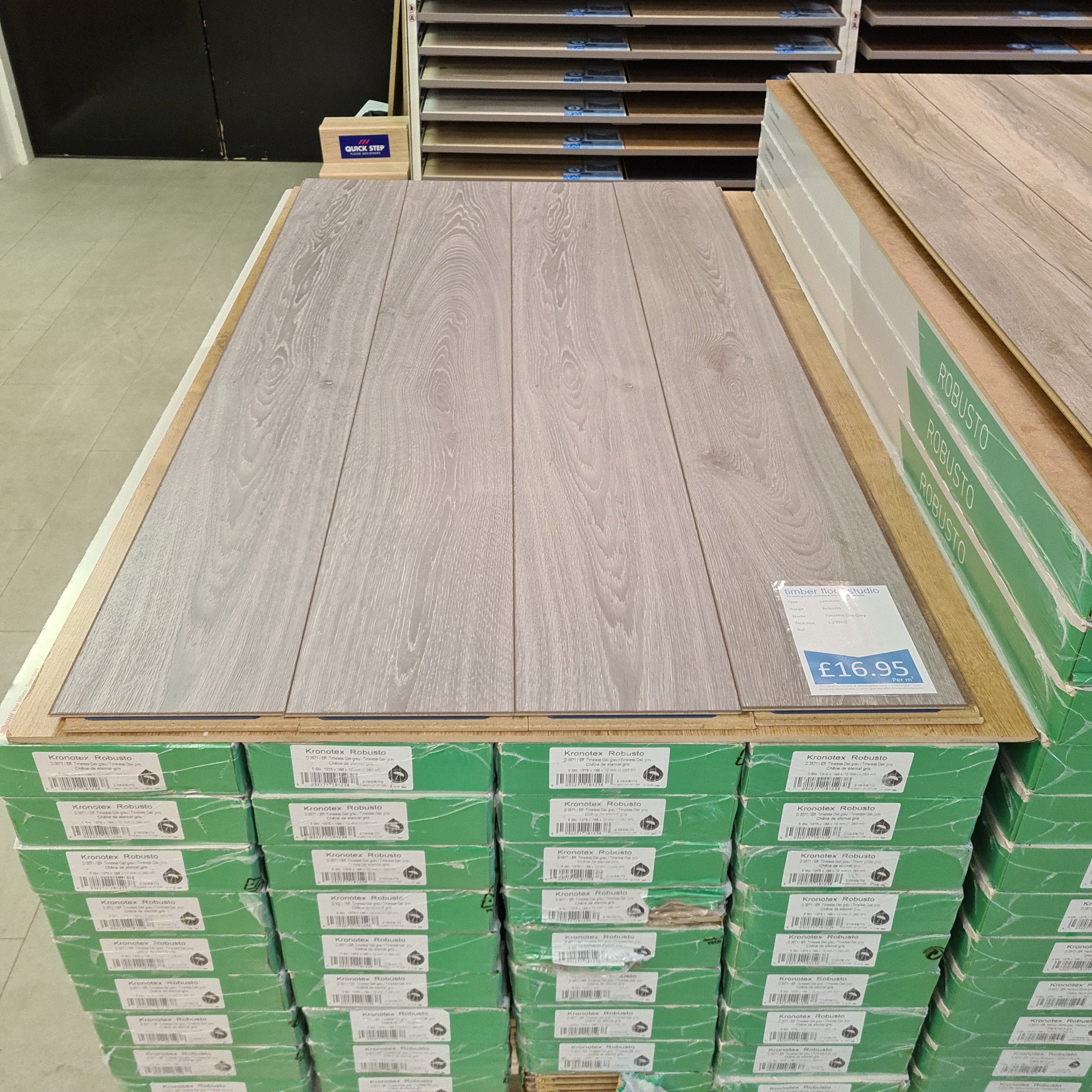 Kronotex Robusto Timeless Oak Grey Laminate Flooring  £16.95m2